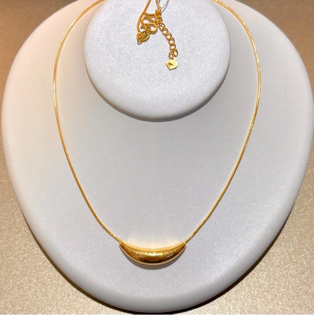 2A足金5G弯管套链4.95g