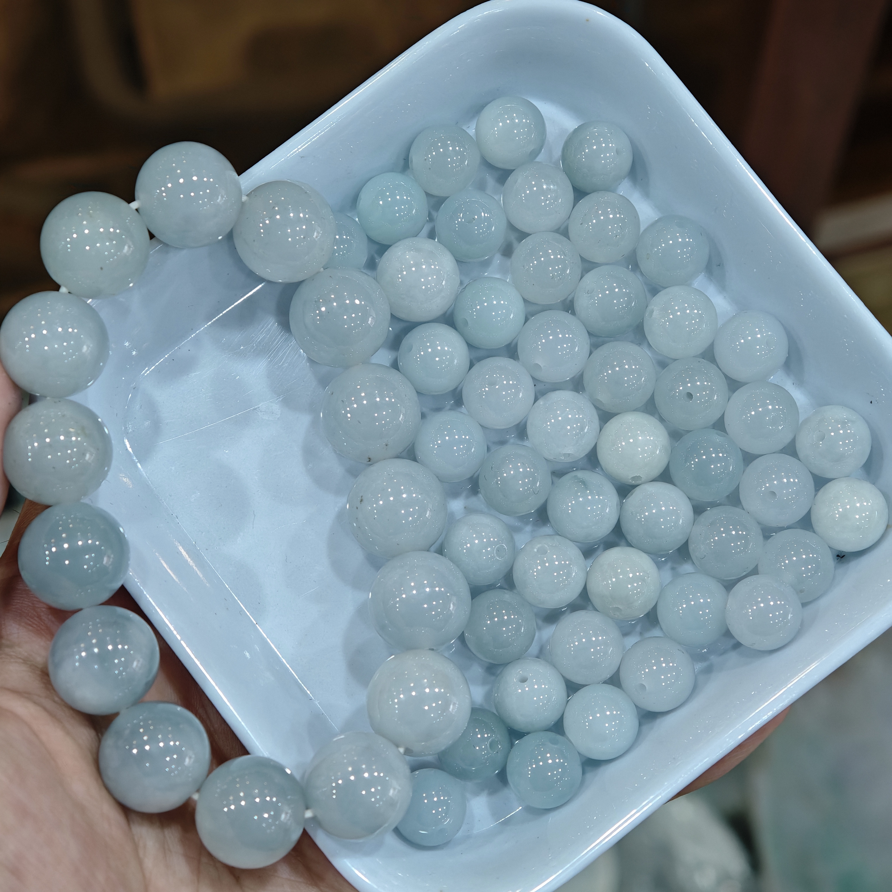 翡翠珠子散珠单颗  多尺寸规格可选