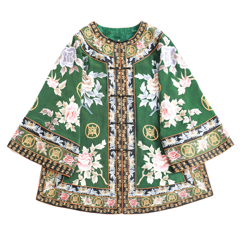 「春染丹华」乐锦坊 香云纱 国风手工设计百搭刺绣国潮女装汉服上衣