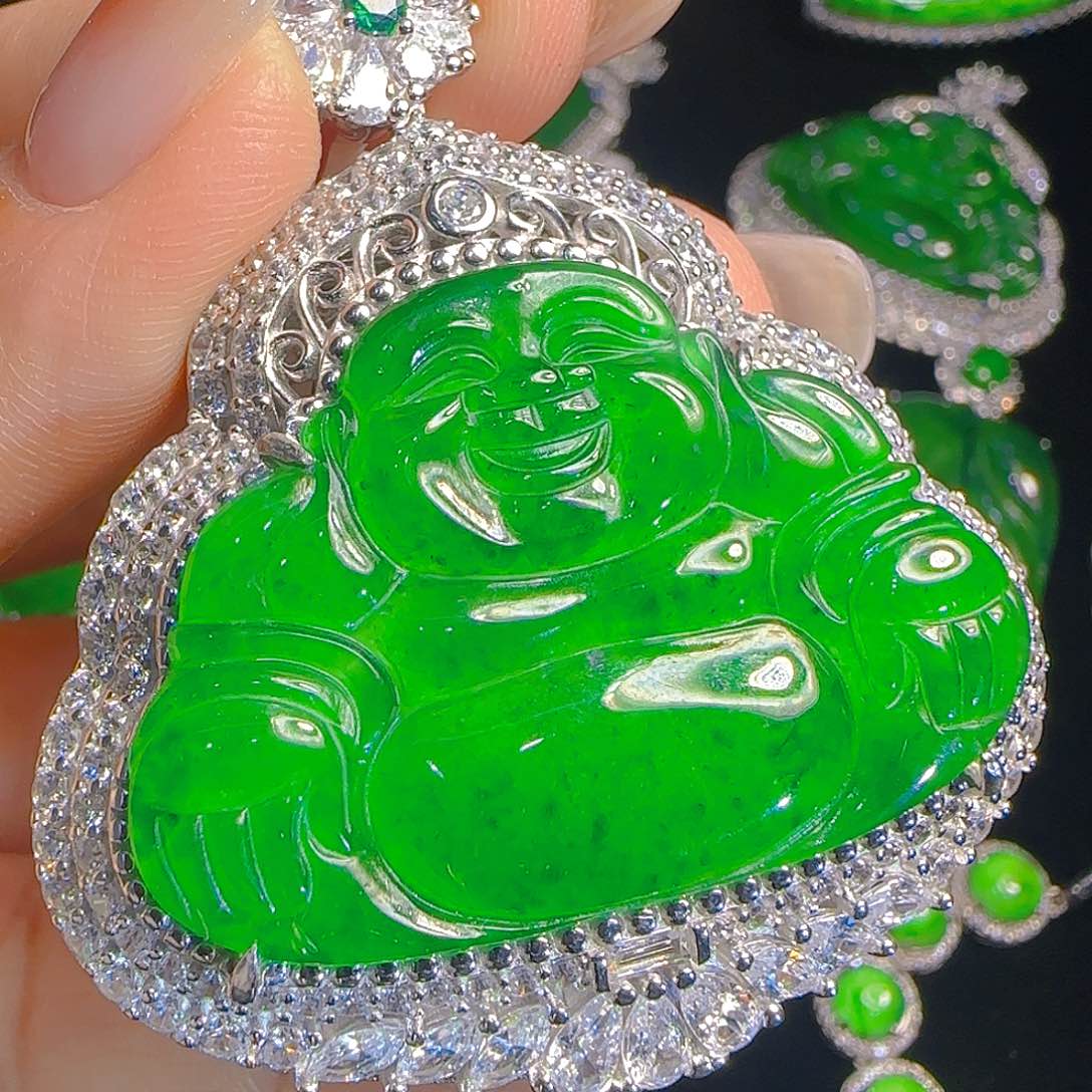 翡翠吊坠(赠链)银S925镶嵌