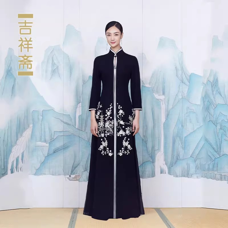 吉祥斋女装亭鹤外套国风中式礼服