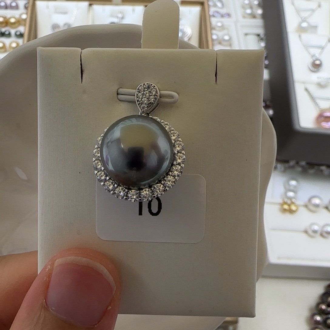 吊坠(赠链)海水珍珠银S925镶嵌