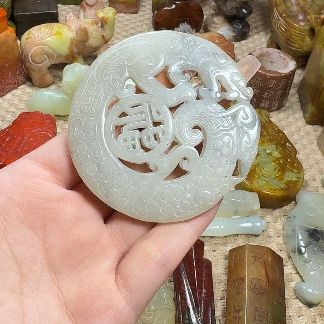 白玉菩提吊坠挂件