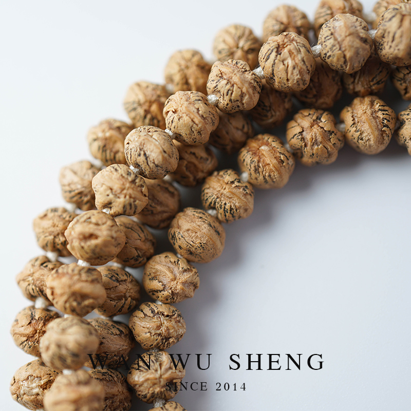 【加菲猫】热振粉油皮原桩横打百香精挑高油密柏香籽108长串