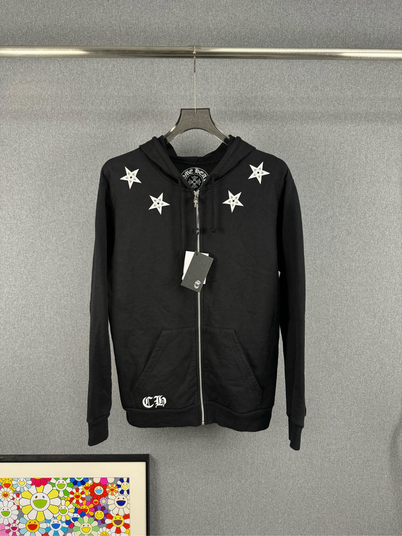 99新 Chrome Hearts/克罗心 克罗心梵文拉链外套帽衫 L码 12710