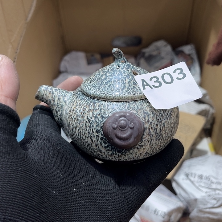 瓷片茶摆件工艺品摆件666