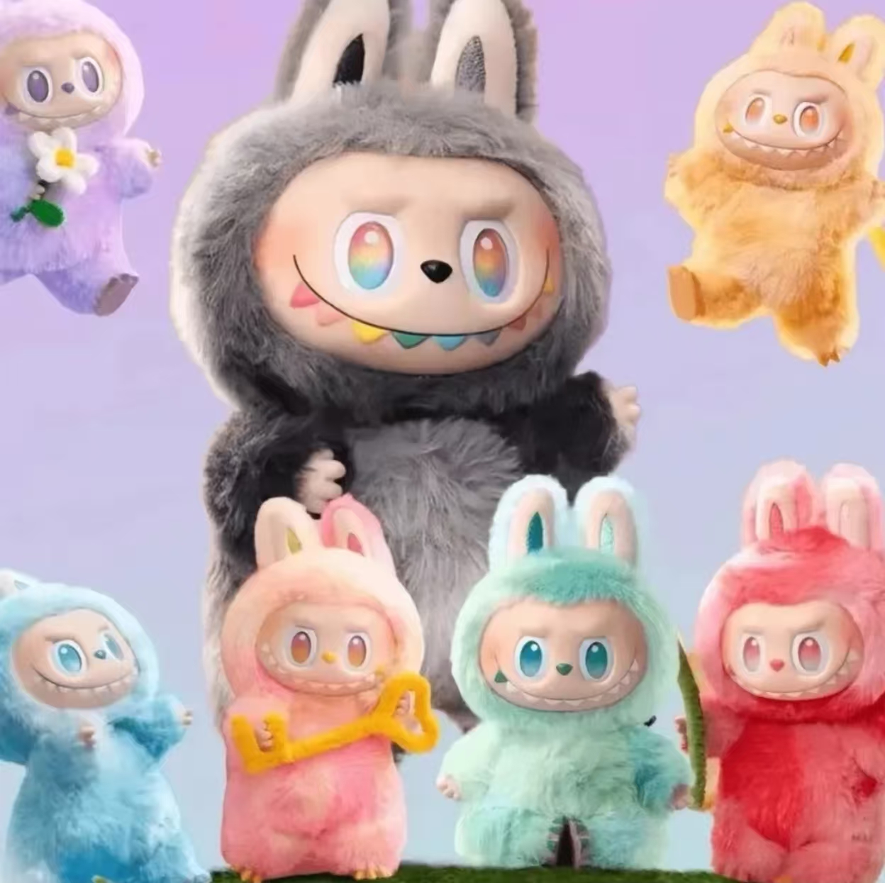 新款三代拉布可爱毛绒布偶公仔潮玩文创礼盒车包挂件