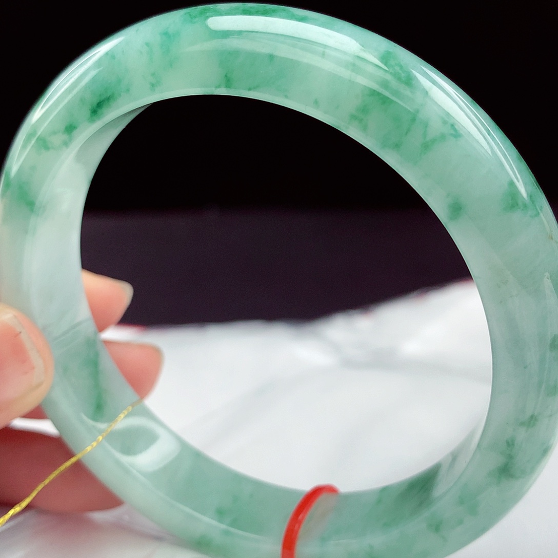 翡翠未镶嵌手镯62圈988