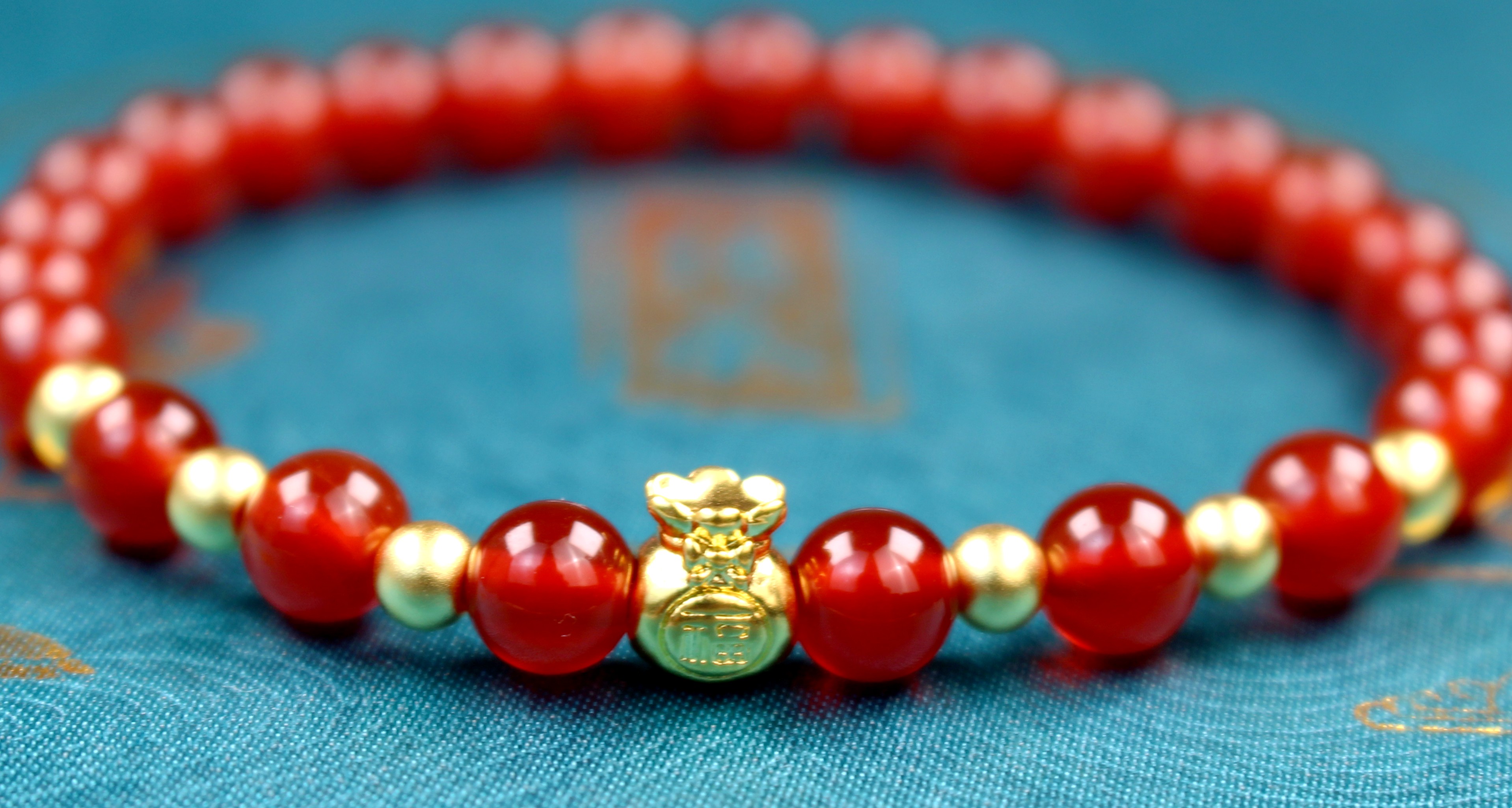 足金999福袋+卡4金珠6颗福装满袋代代有福黄金配件