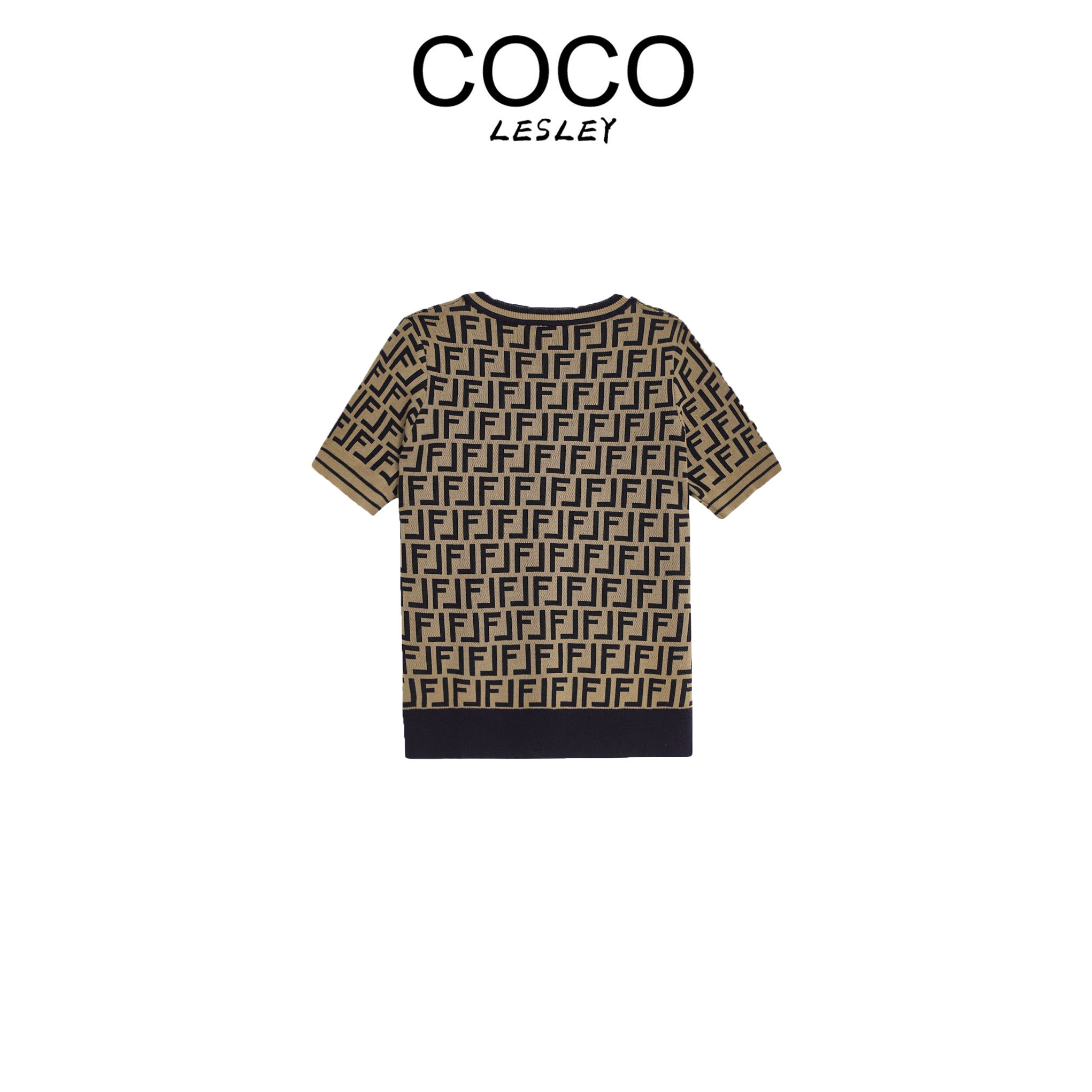 【COCO LESLEY】常规款提花薄款时尚短袖宽松9073