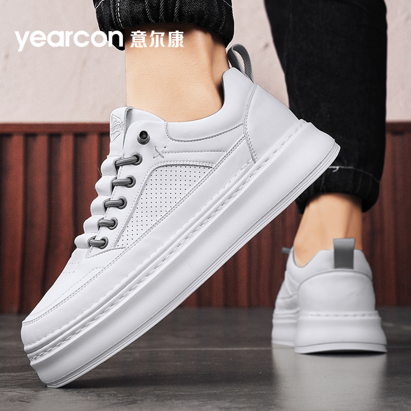 YEARCON/意尔康男鞋夏季经典百搭休闲网面透气厚底增高时尚潮流鞋
