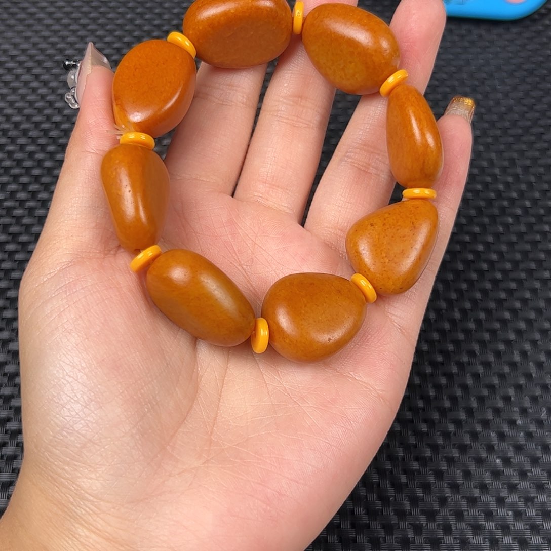 清***面手串黄皮满肉手串