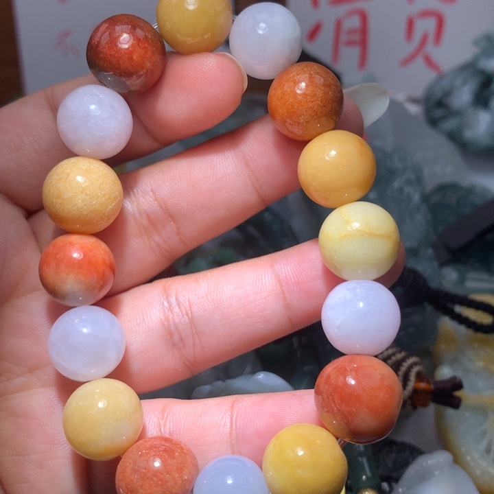 翡翠颈饰未镶嵌保真天然A货翡翠 