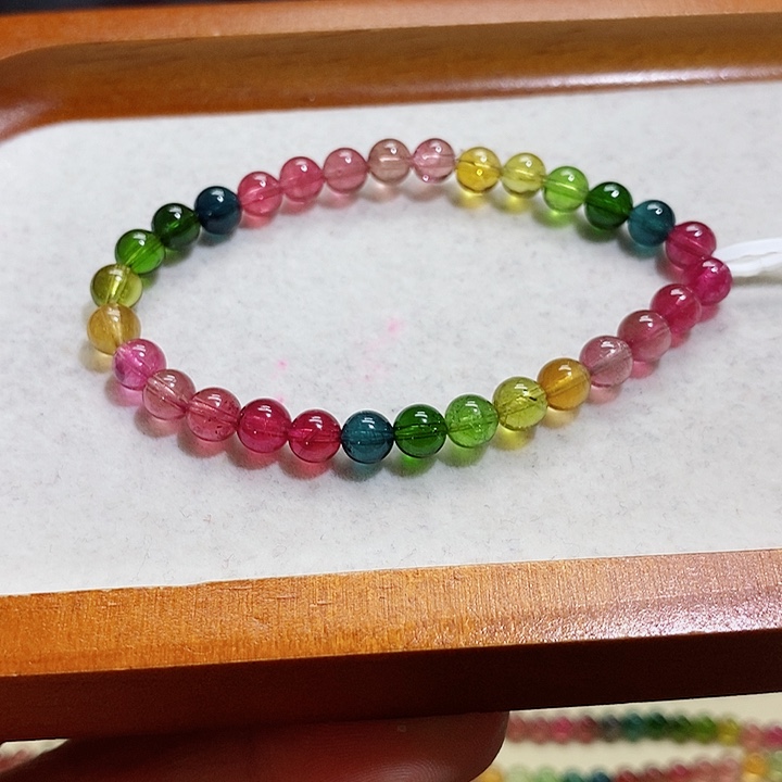 碧玺手链未镶嵌碧玺手串6.2