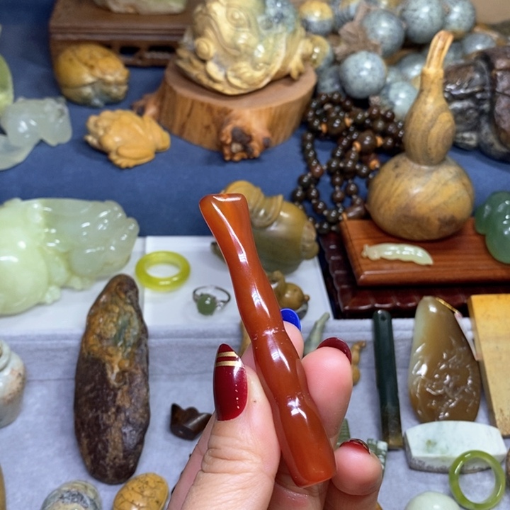 玛瑙/玉髓玛瑙烟嘴未镶嵌