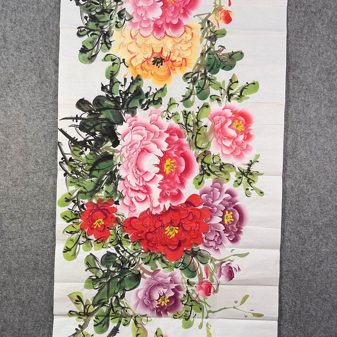 国画323 牡丹等植物生长于这里生长