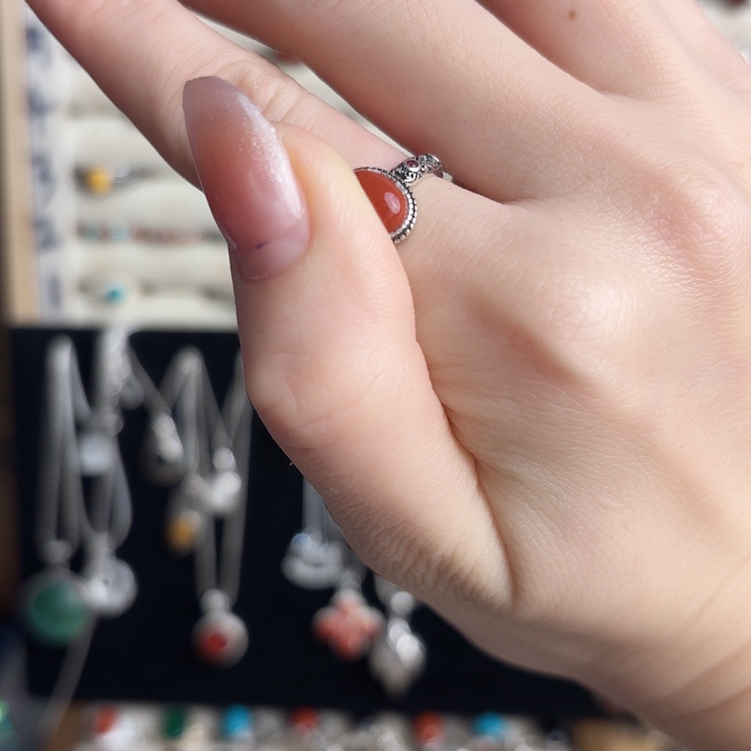 925银925银红戒指