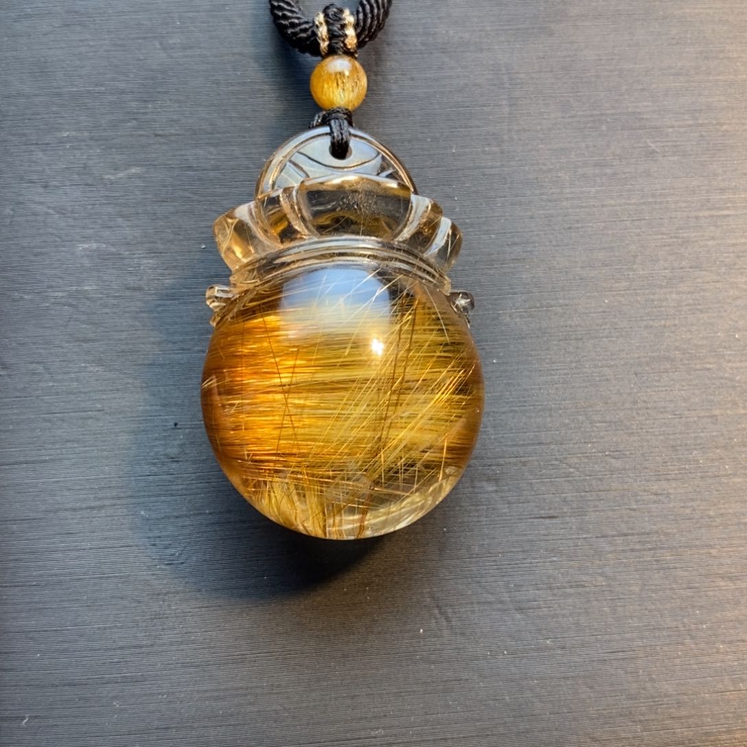 未镶嵌颈饰水晶天然铜发福袋吊坠