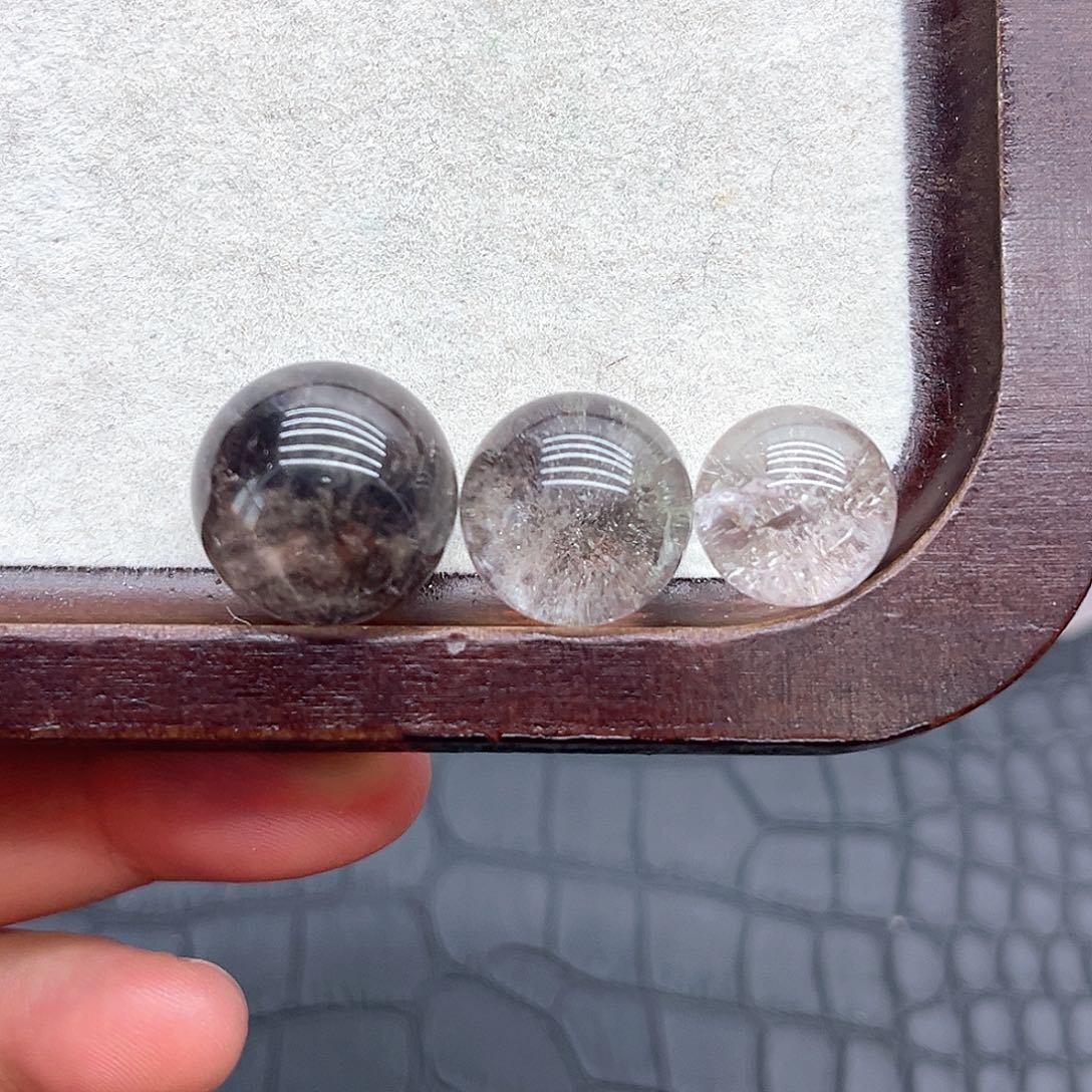 水晶珠宝半成品未镶嵌7 幽灵球三颗