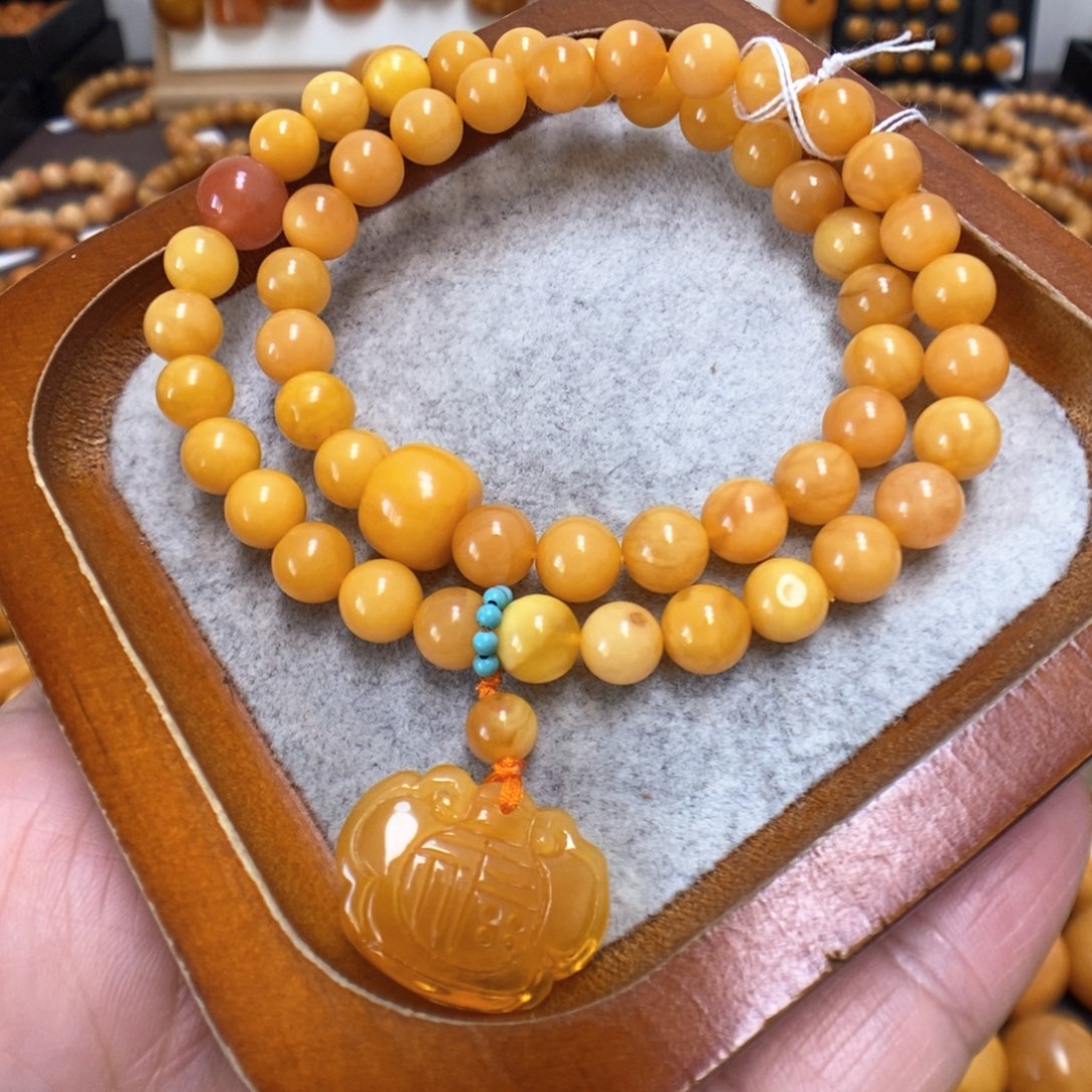 蜜蜡手串未镶嵌蜜蜡