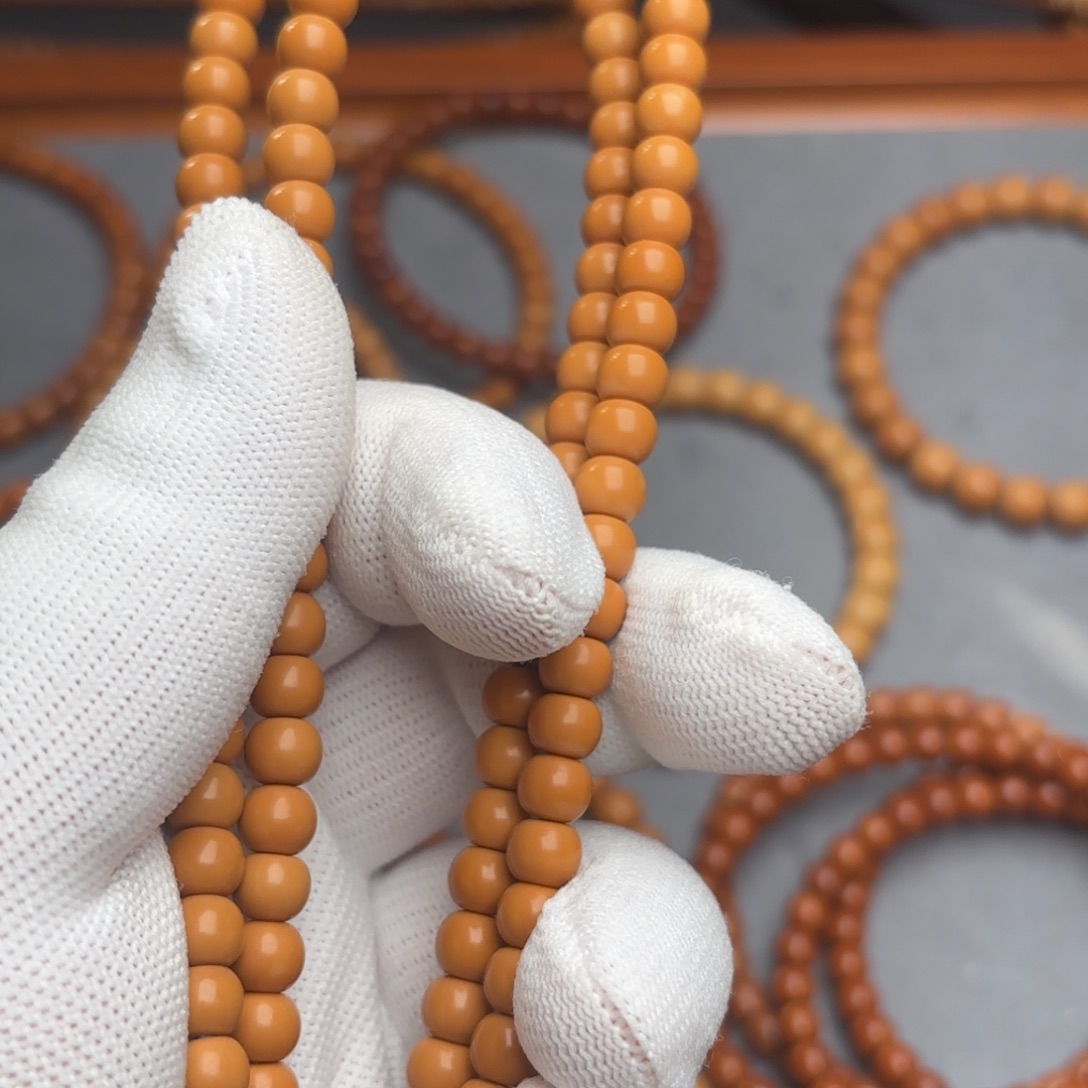 @***万橄榄核手串核尖老挝长串6.7