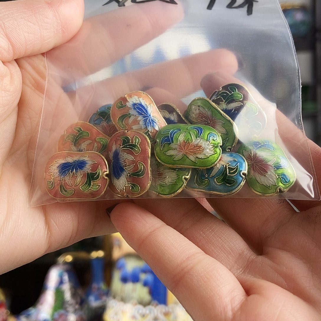 妮***子铜12个烧银蓝长条型