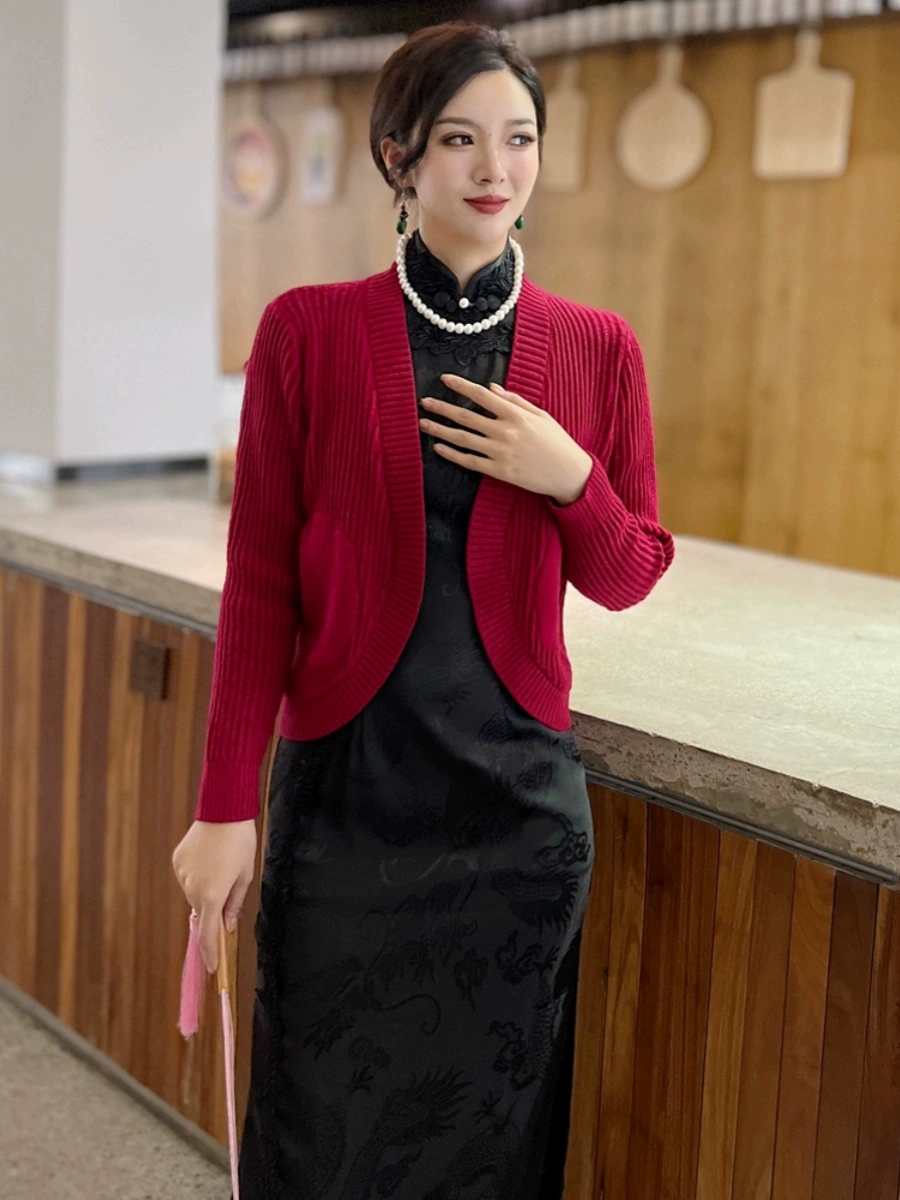  薄款开衫】旗袍搭档 春夏披肩冰丝小开衫薄款小个子网红短款