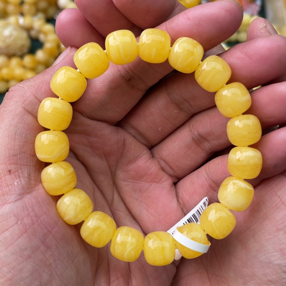 未镶嵌蜜蜡珠宝奇石12mm焦皮同料微瑕手串