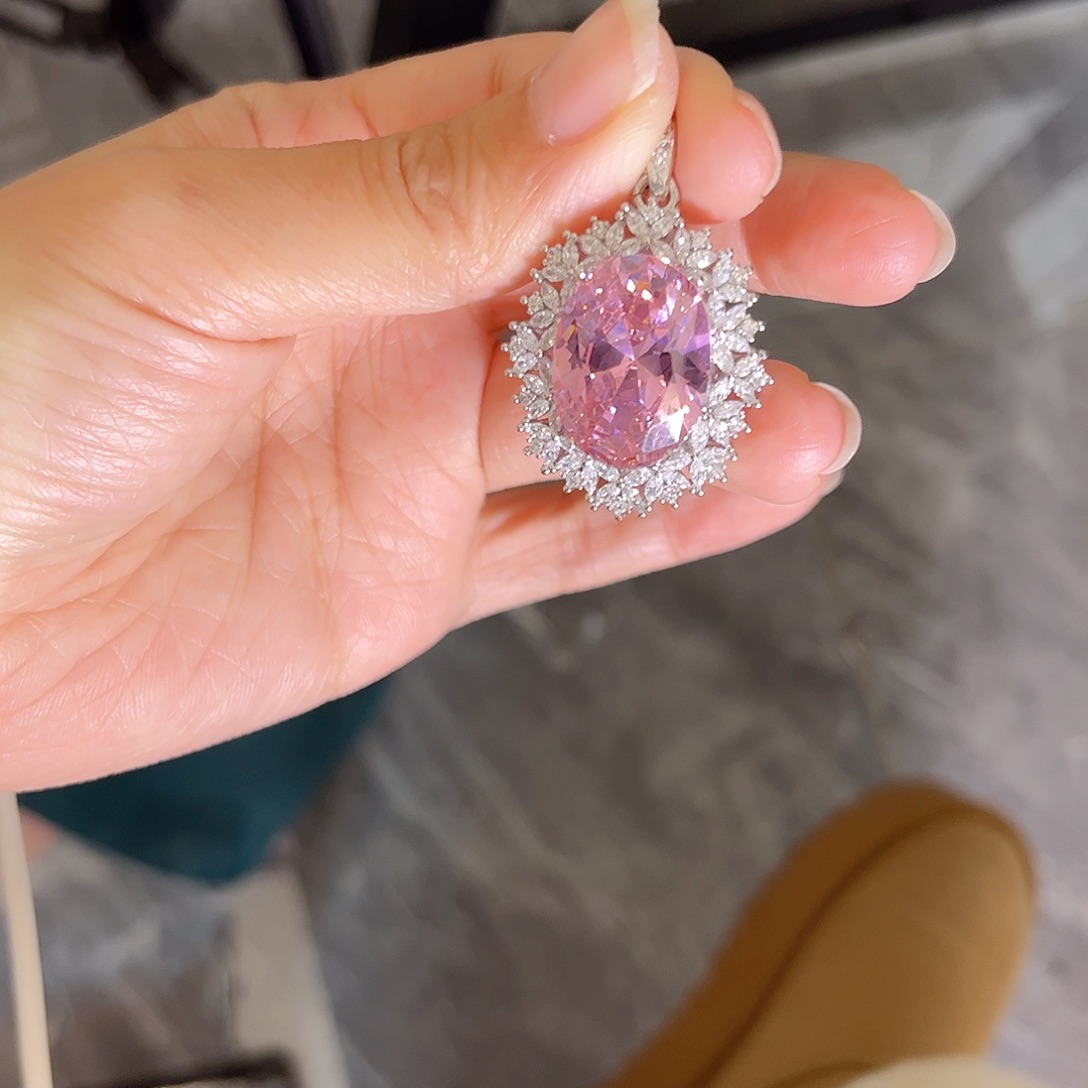 颈饰蓝宝石银S925镶嵌