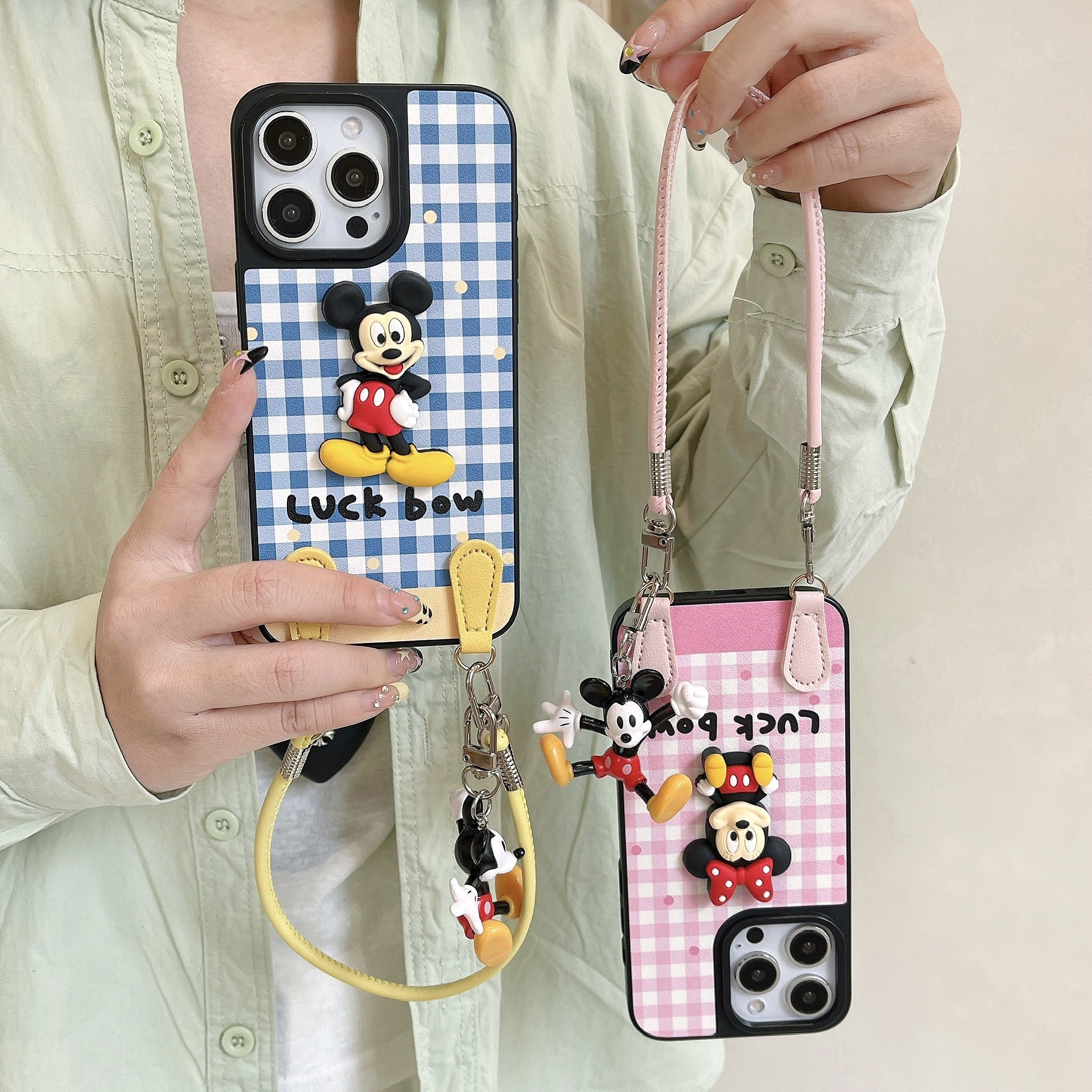 ins卡通可爱立体米奇适用iPhone16promax苹果15/13/12/14新款国产