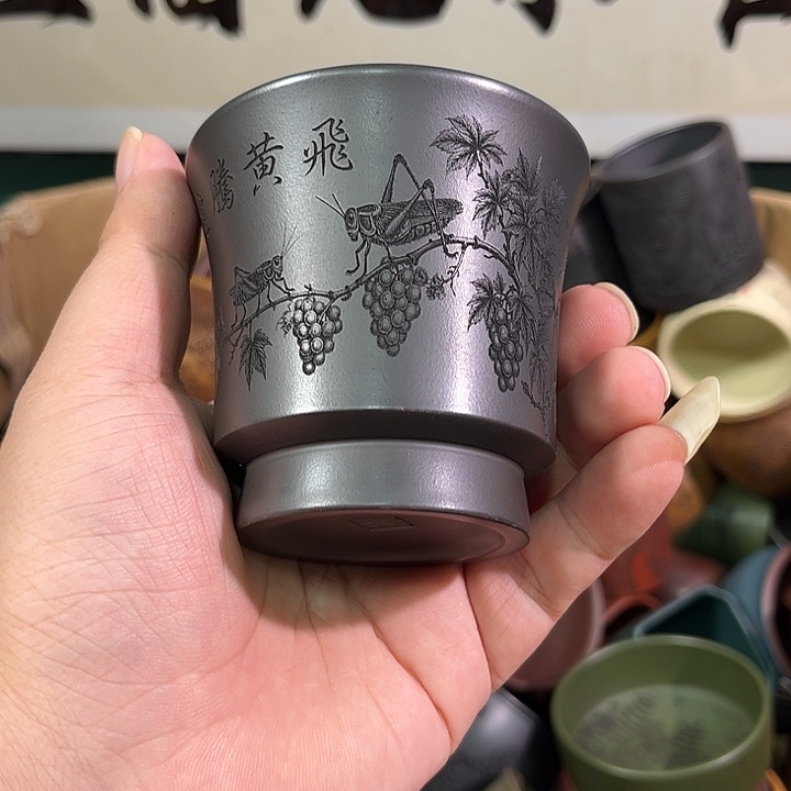 茶杯紫砂全手工紫砂主人杯