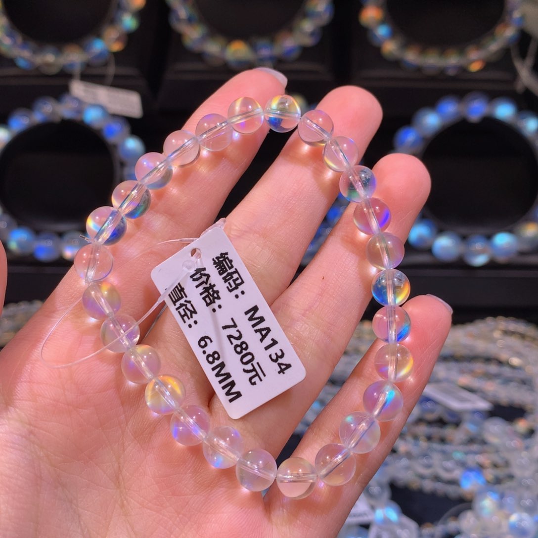 月光石手链未镶嵌拥*MA134#6.8mm