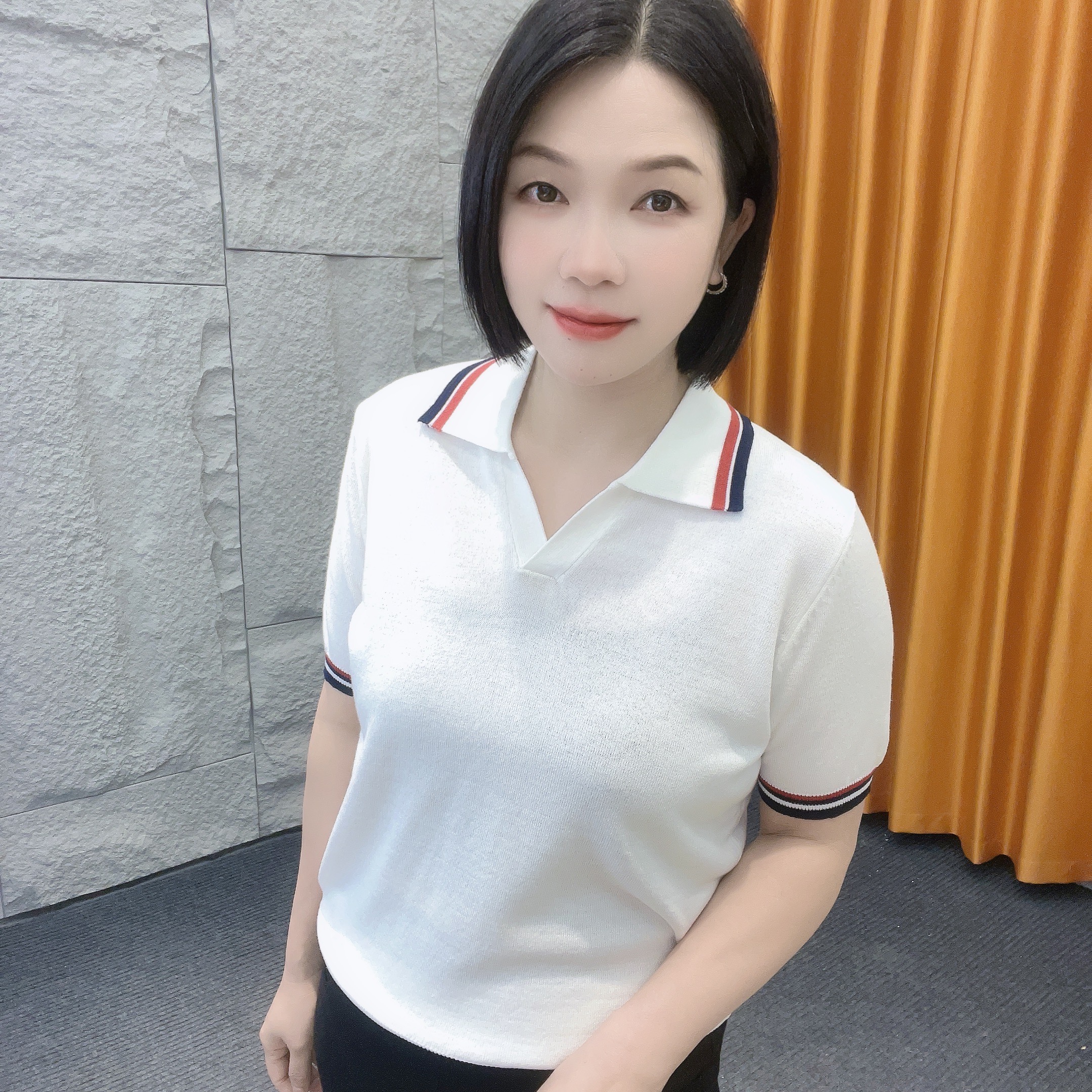 4712微胖女款夏季新款【大米家专属】纯色短袖POLO减龄薄款百搭