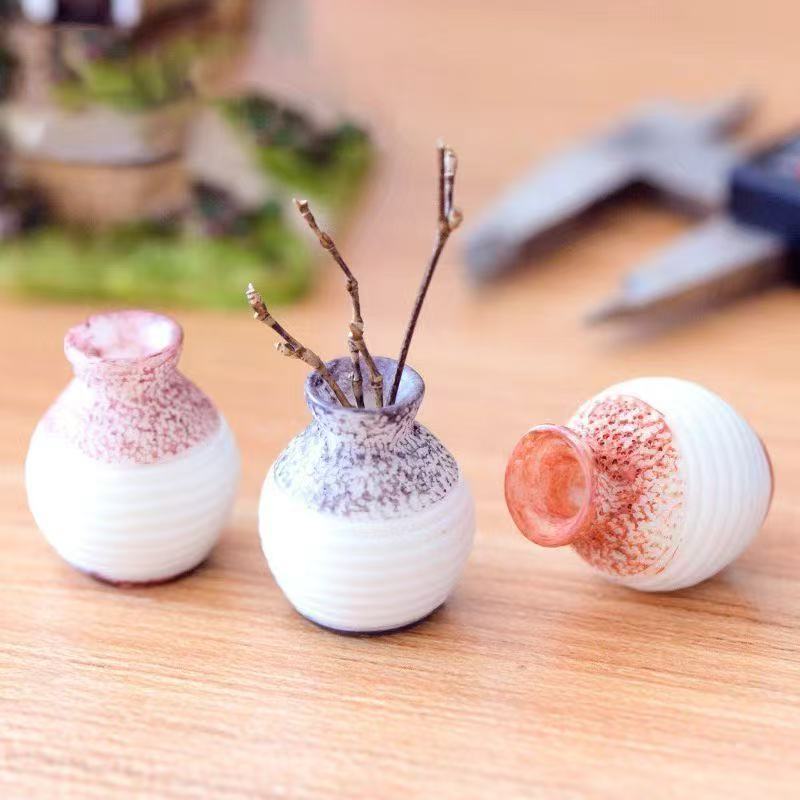 【追艺】拇指花瓶小号迷你花盆手工DIY摆摊装饰插花树脂小花瓶批发