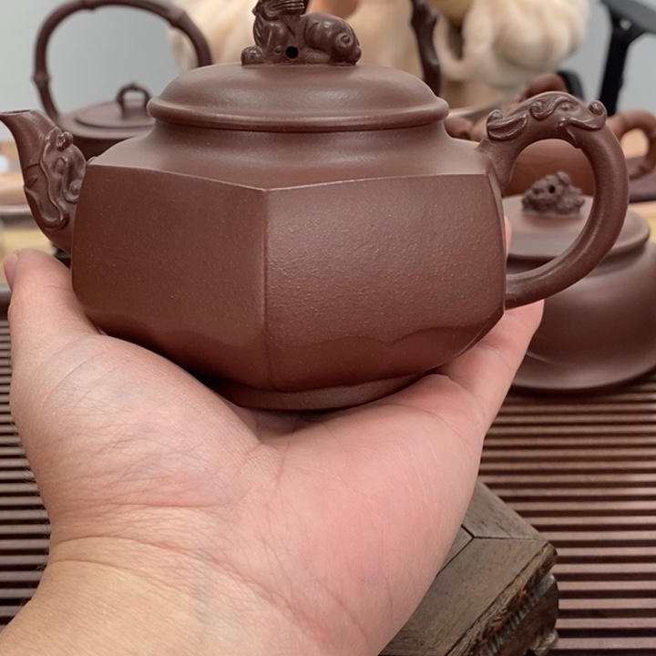 茶壶紫砂六方龙尊300毫升福利壶