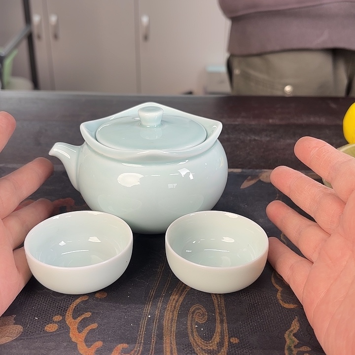 龙泉云间青瓷小米茶器