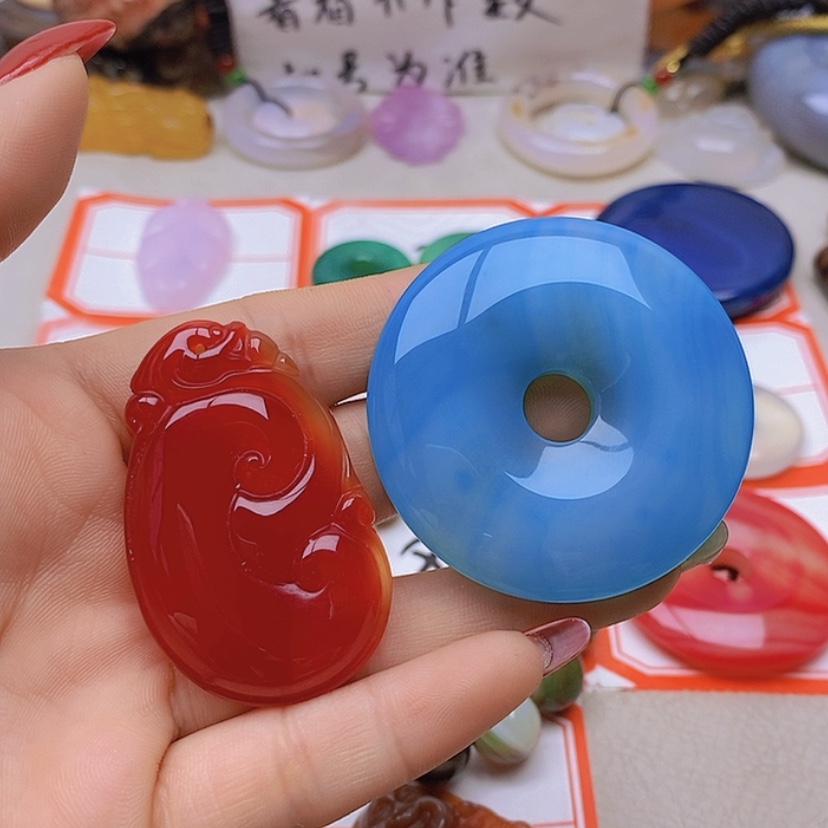 【闪购商品】未镶嵌玛瑙/玉髓珠宝半成品虹****愈