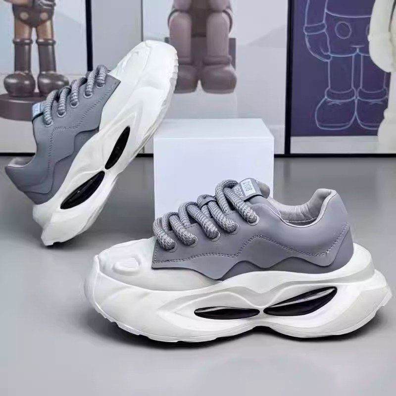 男鞋2025夏季新款网面厚底透气运动网红老爹鞋休闲运动抖音款