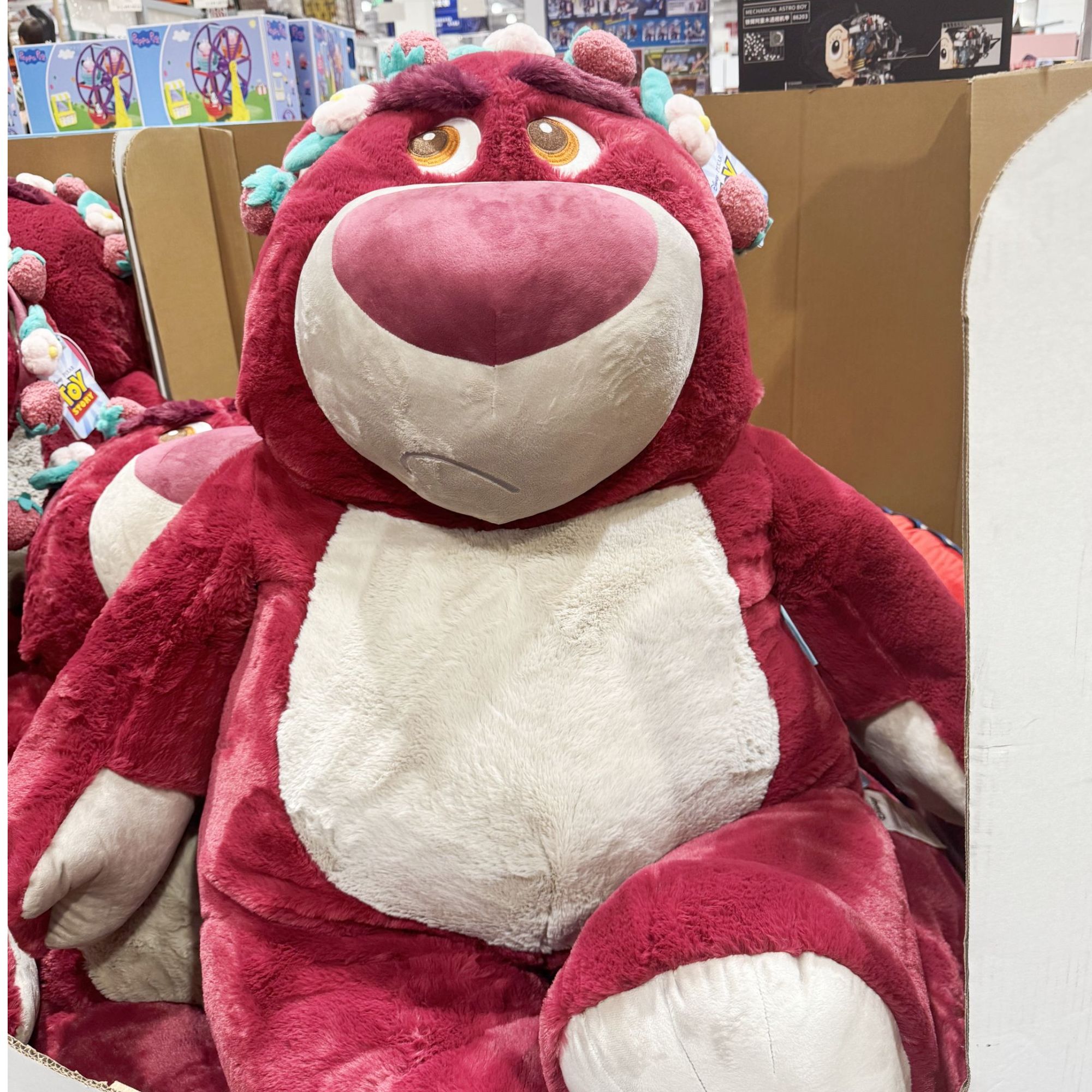 包邮costco代购开市客代购大猫路西法草莓熊 熊头 公仔  抱枕