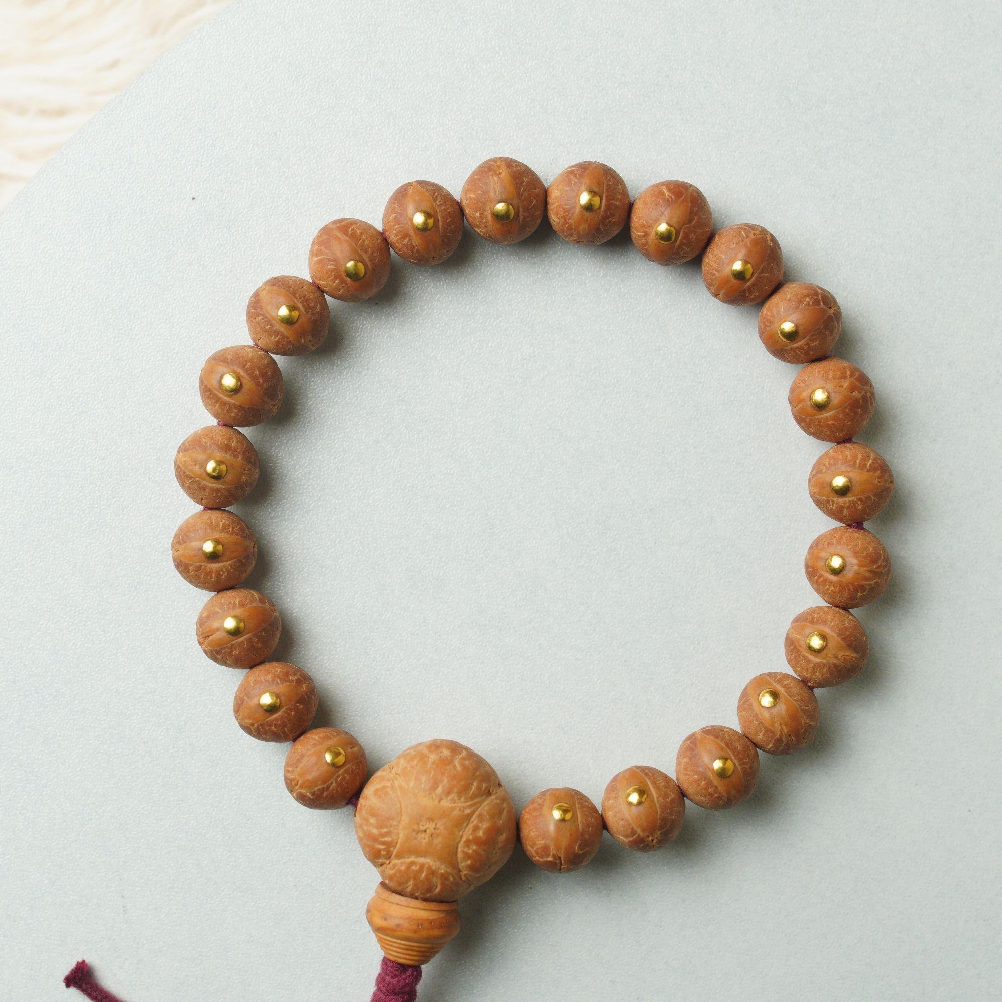 10mm实心籽凤眼菩提 镶嵌24k钉