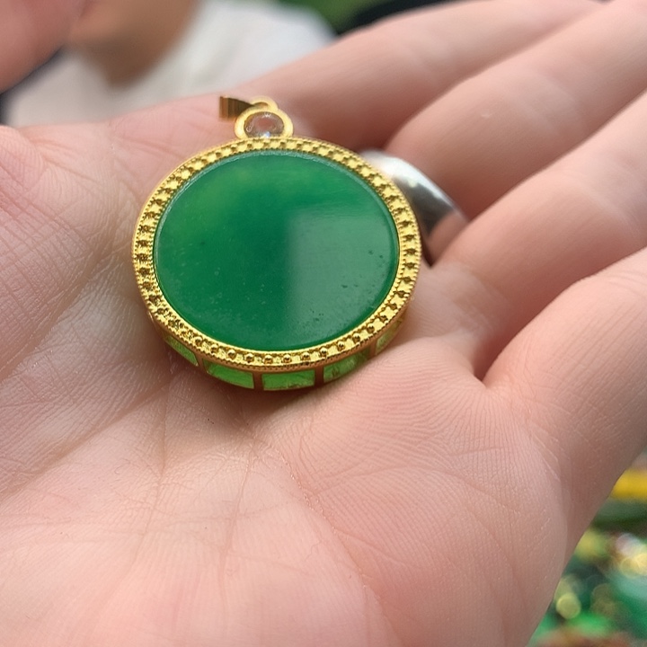 翡翠银S925镶嵌颈饰