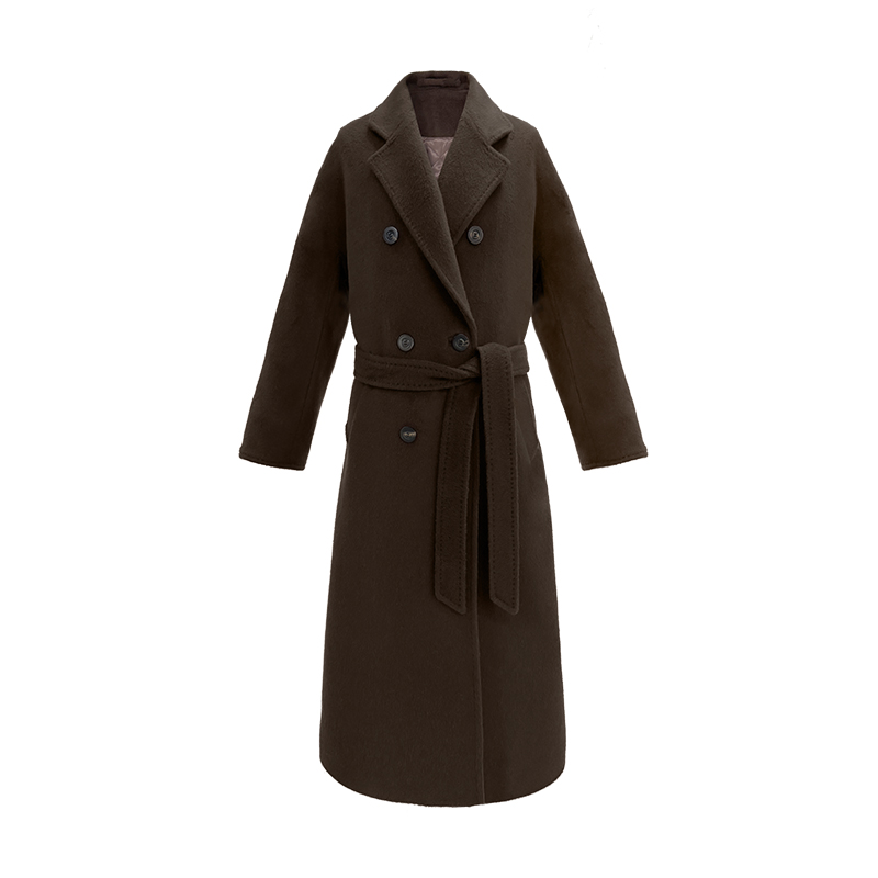 越月越YCA27107女士全骆驼绒毛呢大衣