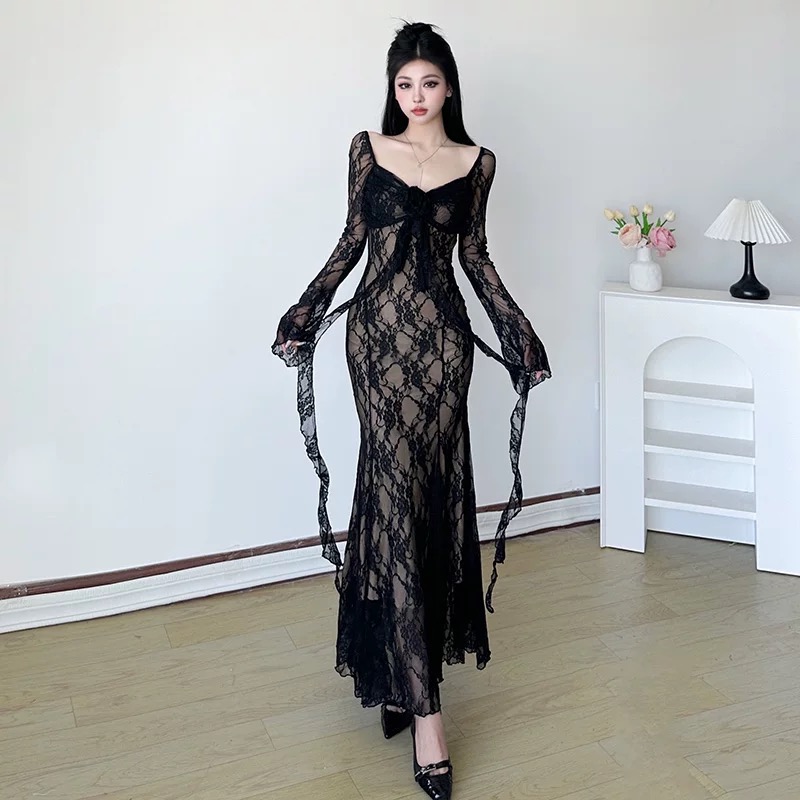 【直播间链接】纯欲甜辣风连衣裙辣妹夏季修身显瘦小众设计感