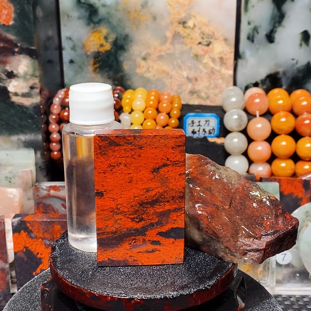 悟***玉石材福瑞石缘桂林鸡血玉