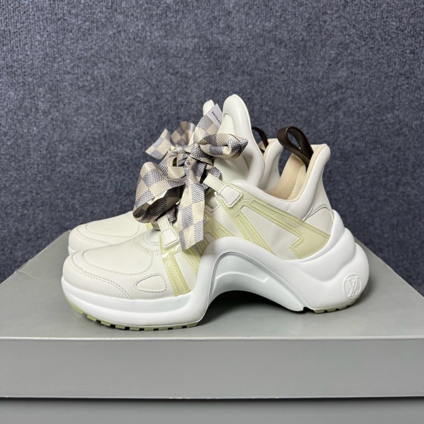 99新 LouisVuitton/路易威登 37码 Archlight 蝴蝶结 白色 拱桥鞋