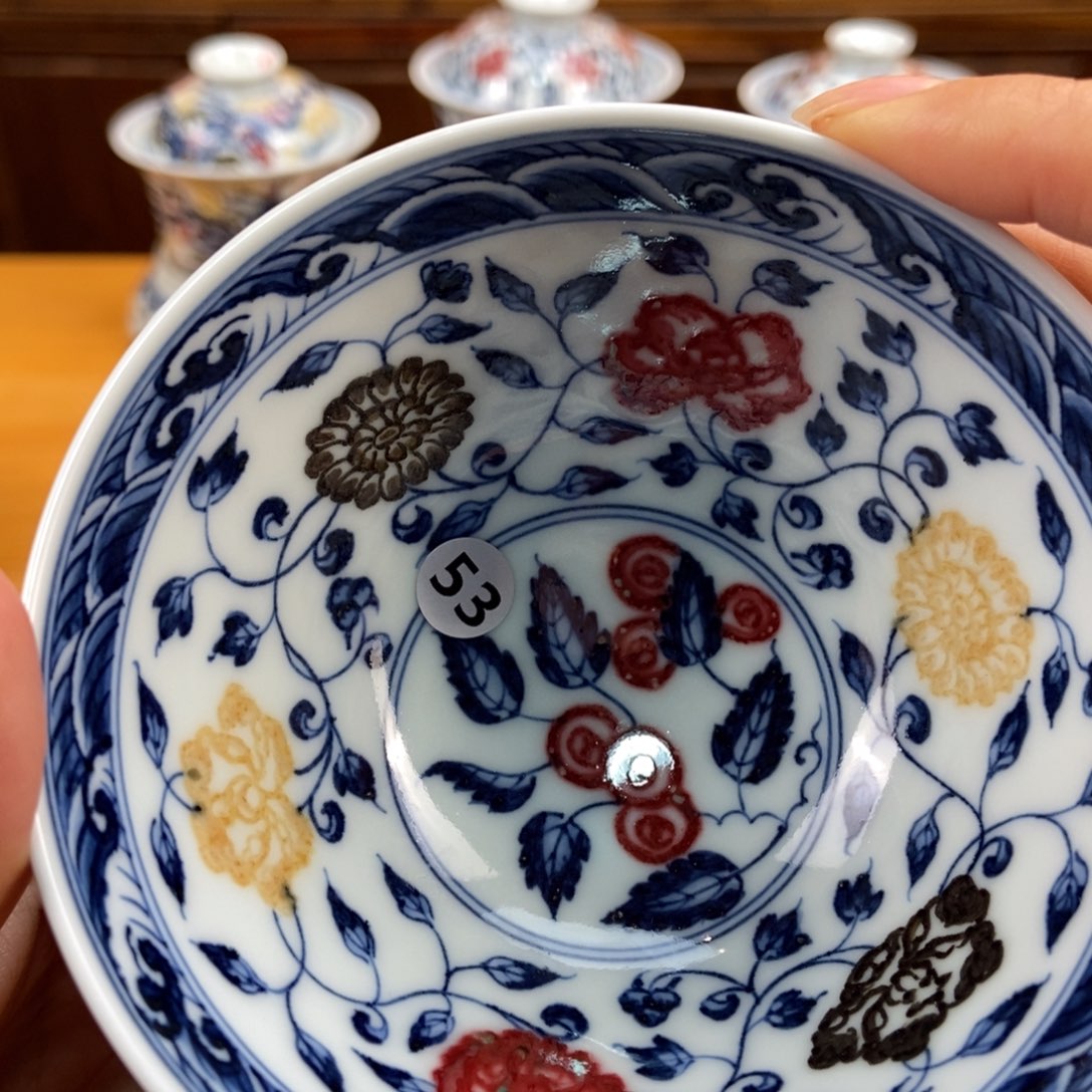 手绘现代茶具非古董