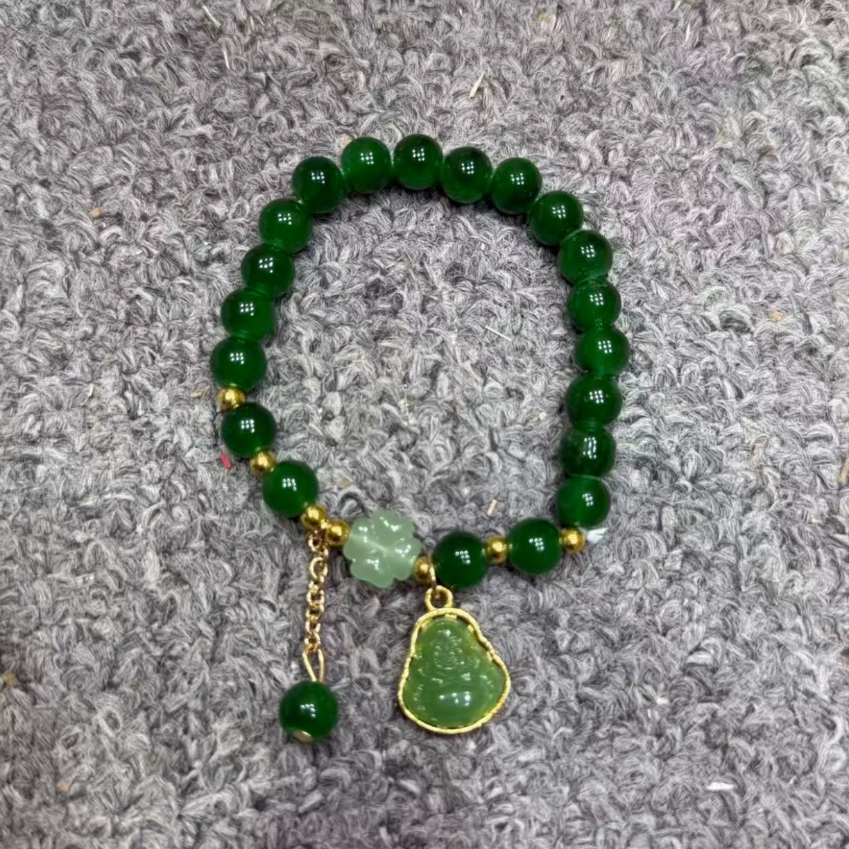 绿玛瑙单圈手串 D698 精美手串B 高端文玩手串 挂件 -（无礼盒）