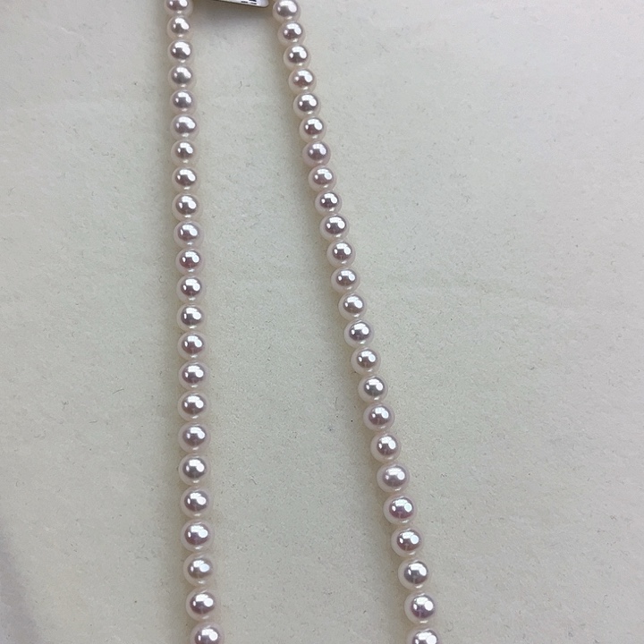 淡水珍珠颈饰18K金镶嵌卡5-6极光天女高品