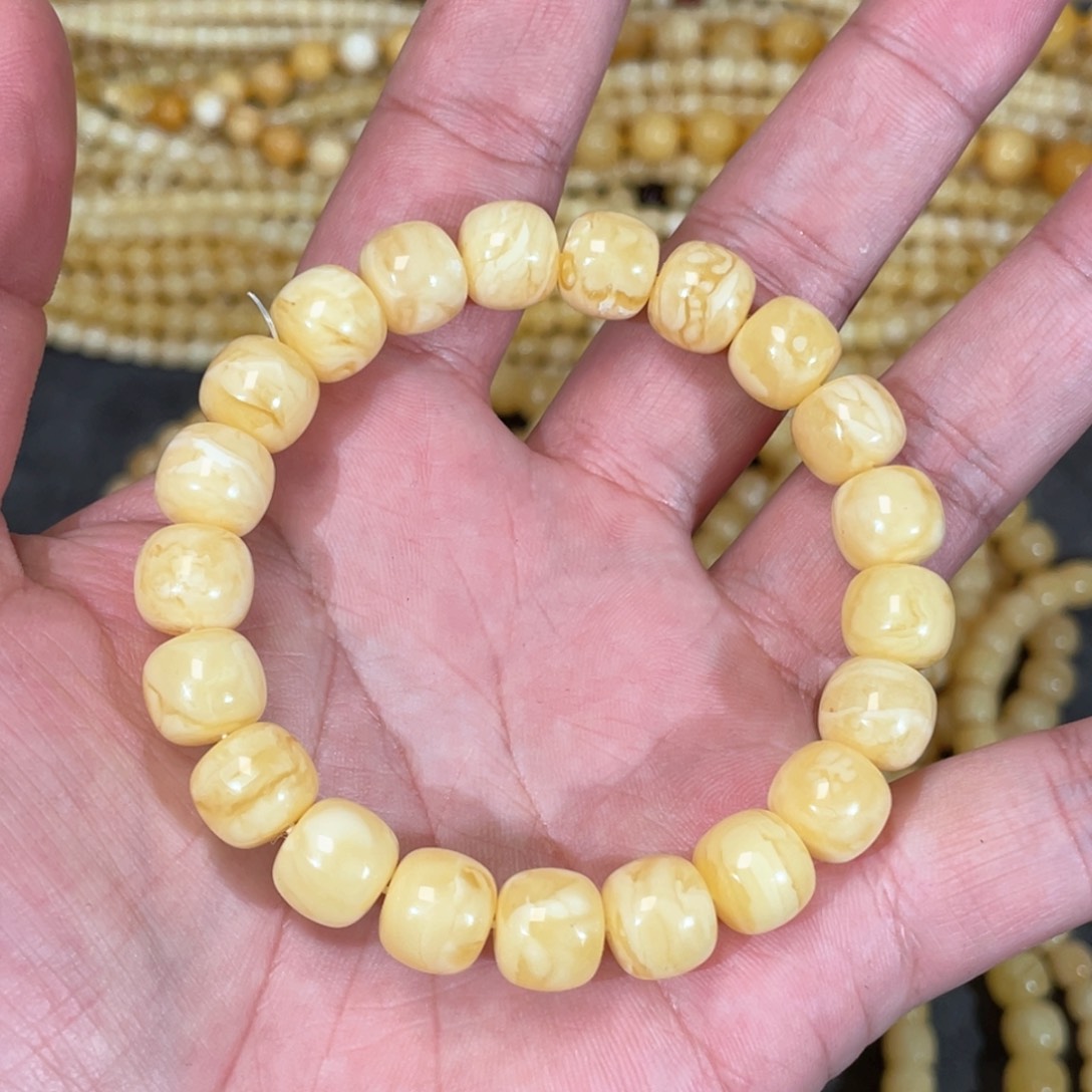 蜜蜡裸石未镶嵌蜜蜡手串10.5mm