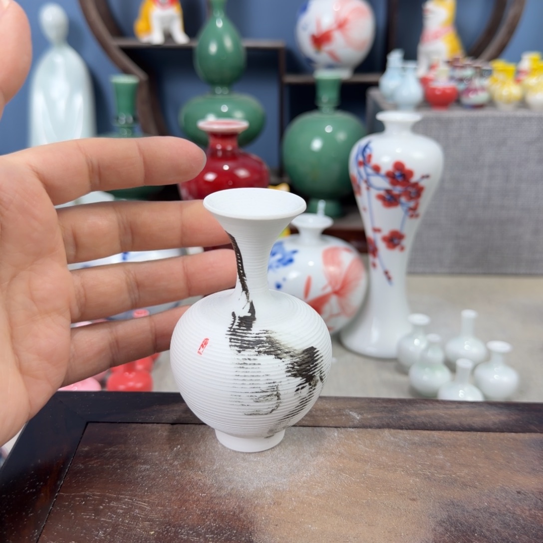 陶瓷手工小花器摆件